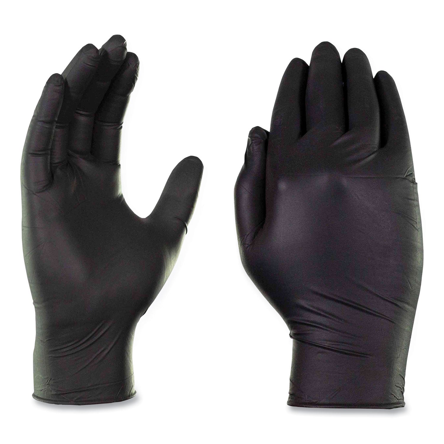 Industrial Nitrile Gloves, Powder-Free, 5 mil, Small, Black 100 Gloves/Box, 10 Boxes/Carton