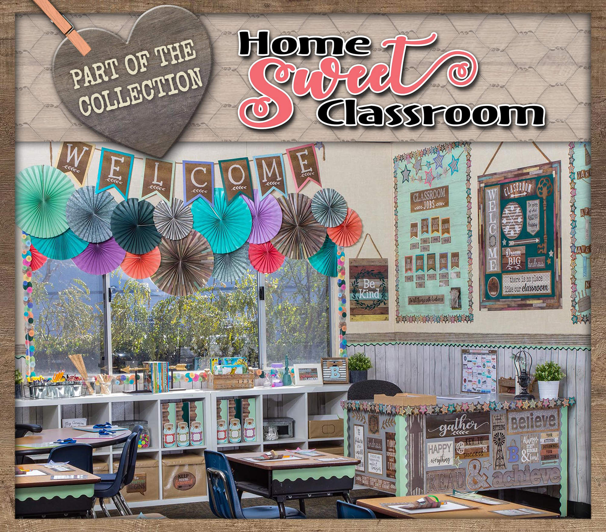 Home Sweet Classroom Cursive Mini Bulletin Board