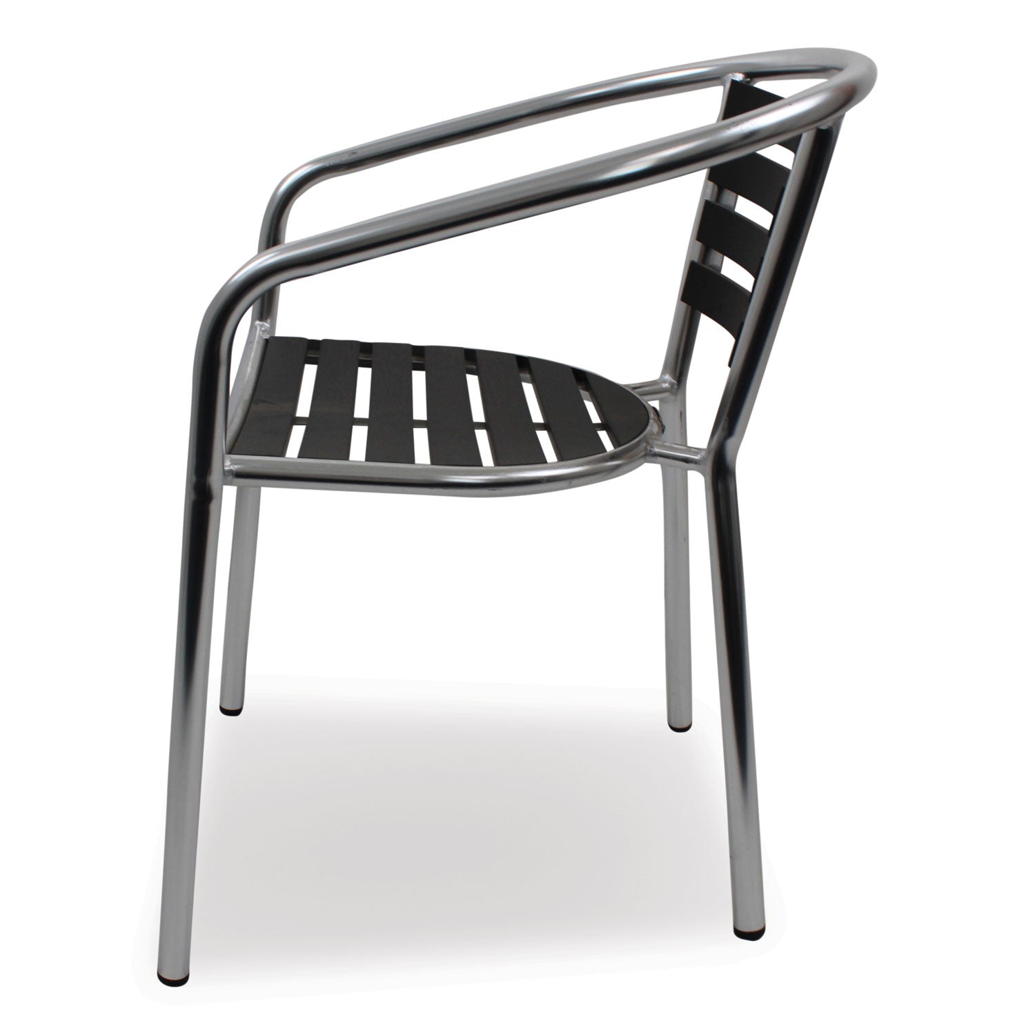 Pinzon Series Chairs, Support Up to 300 lb, 18" Seat Height, Black/Silver Seat, Black/Silver Back, Silver Base