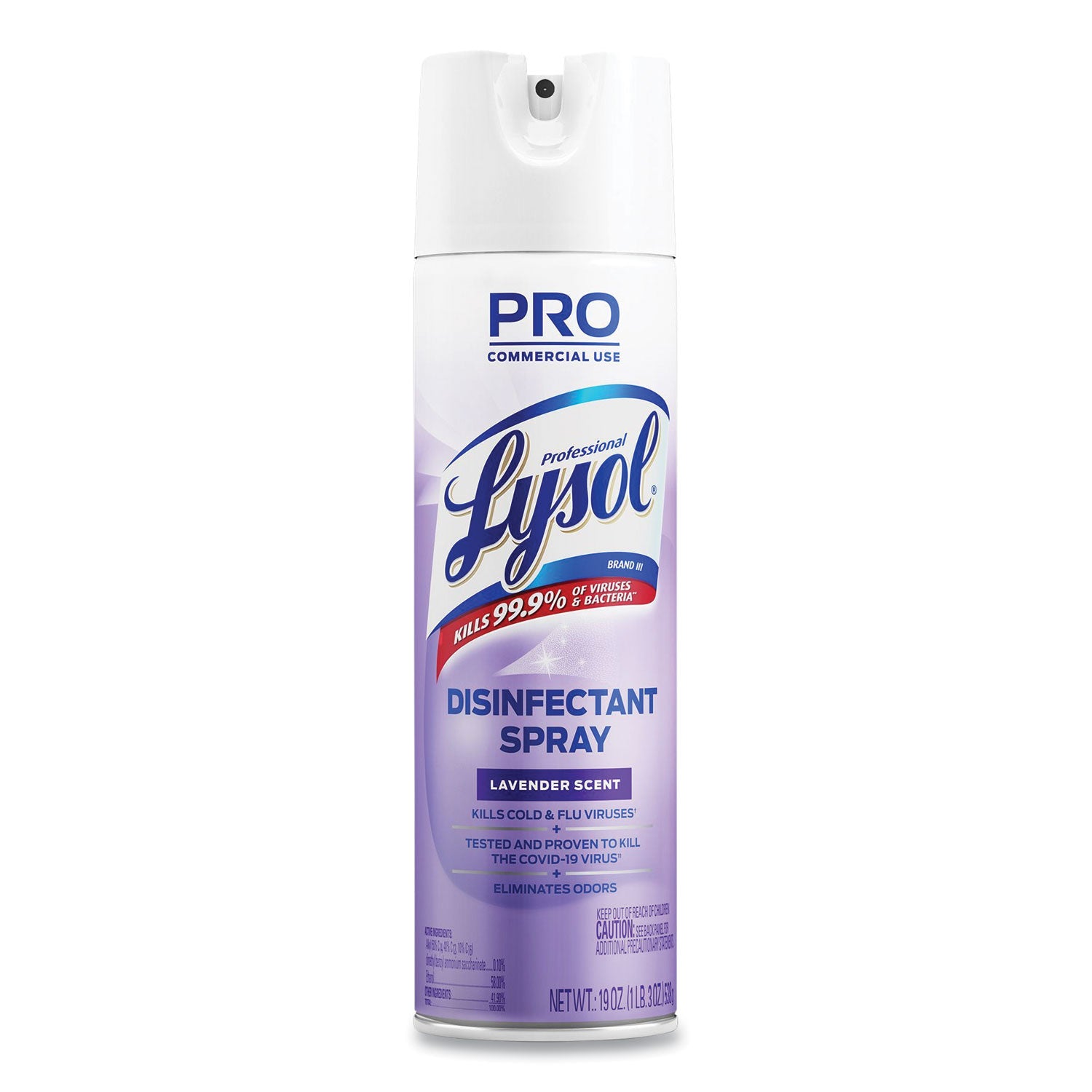Professional Lysol Lavender Disinfectant Spray, 19 oz, Lavender Scent, 12/Carton