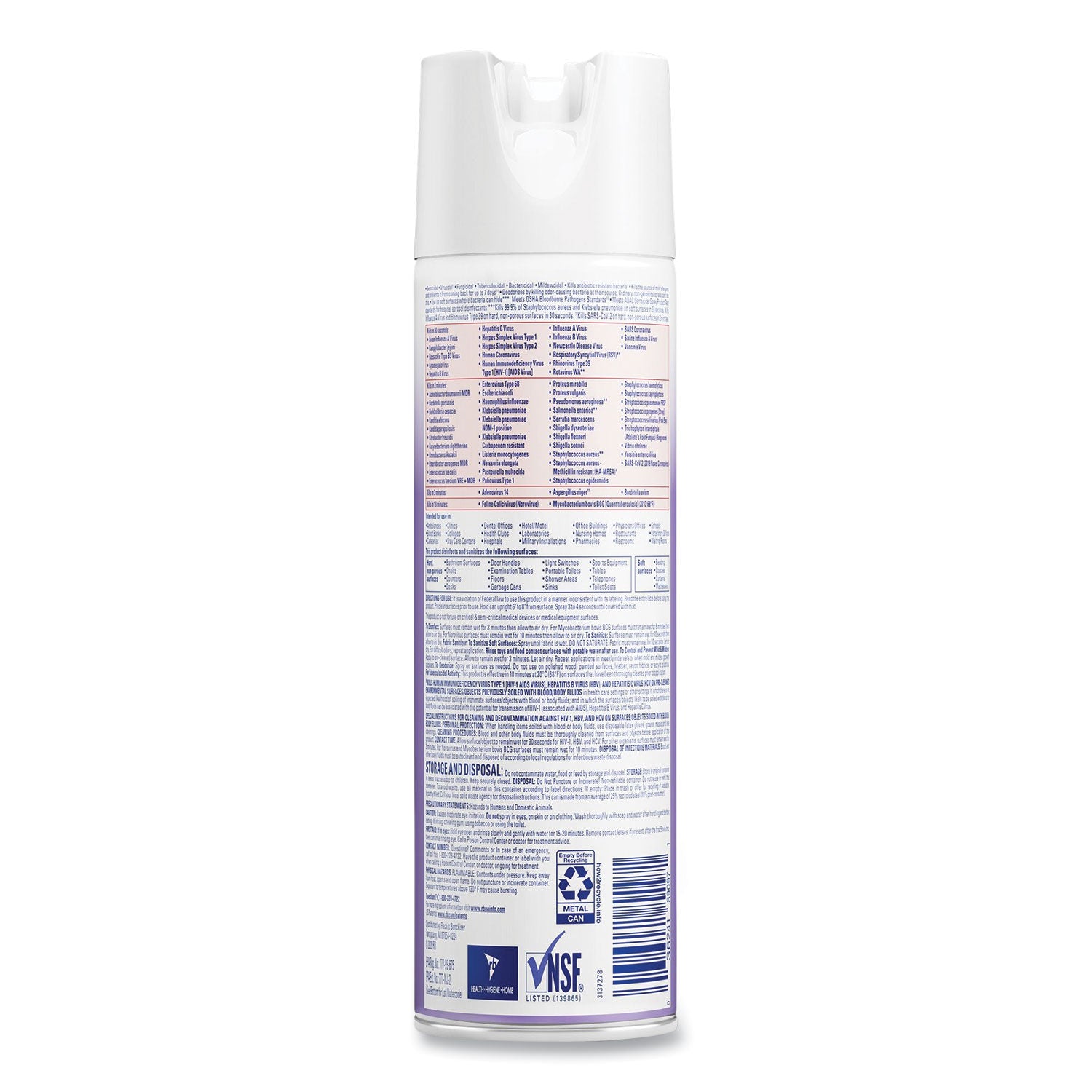 Professional Lysol Lavender Disinfectant Spray, 19 oz, Lavender Scent, 12/Carton