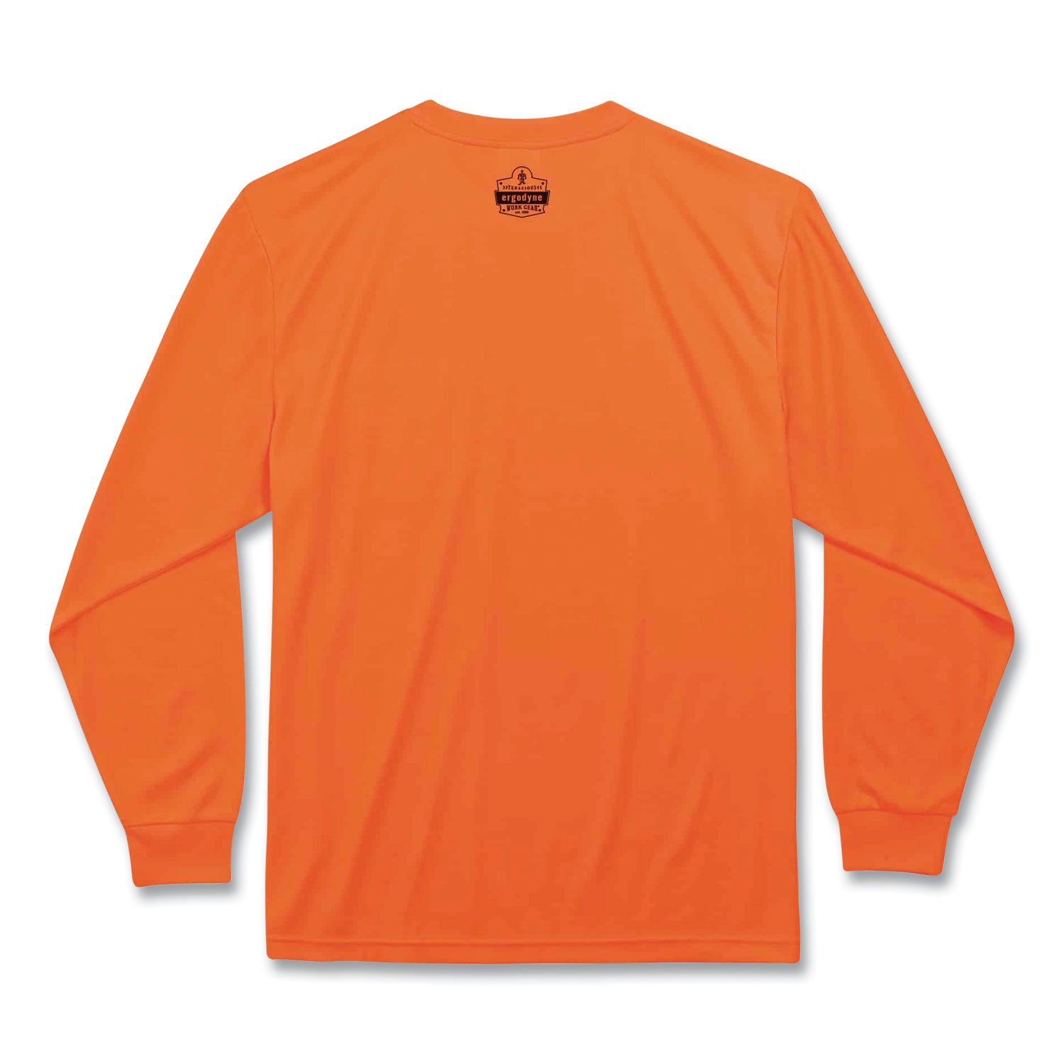 Ergodyne 8091 Non-Certified Long Sleeve T-Shirt, Medium, Polyester, Orange, 1 Each