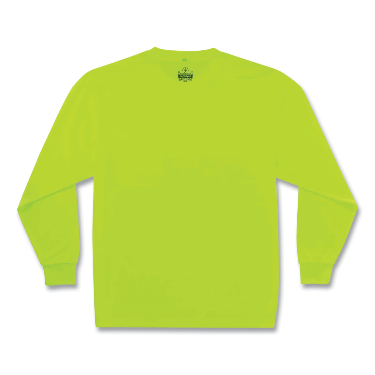 Ergodyne 8091 Non-Certified Long Sleeve T-Shirt, 2XL, Lime, Polyester, 1 Each