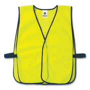 Ergodyne 8010HL Non-Certified Economy Vest, Hook & Loop Closure, Polyester Mesh, Lime, 1 Each