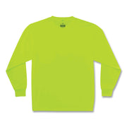 Ergodyne 8091 Non-Certified Long Sleeve T-Shirt, 4XL, Polyester, Lime, 1 Each