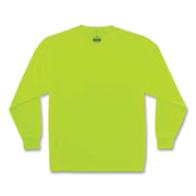 Ergodyne 8091 Non-Certified Long Sleeve T-Shirt, 3XL, Lime, Polyester, 1 Each