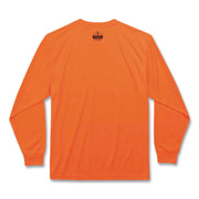 Ergodyne 8091 Non-Certified Long Sleeve T-Shirt, 3XL, Orange, Polyester, 1 Each