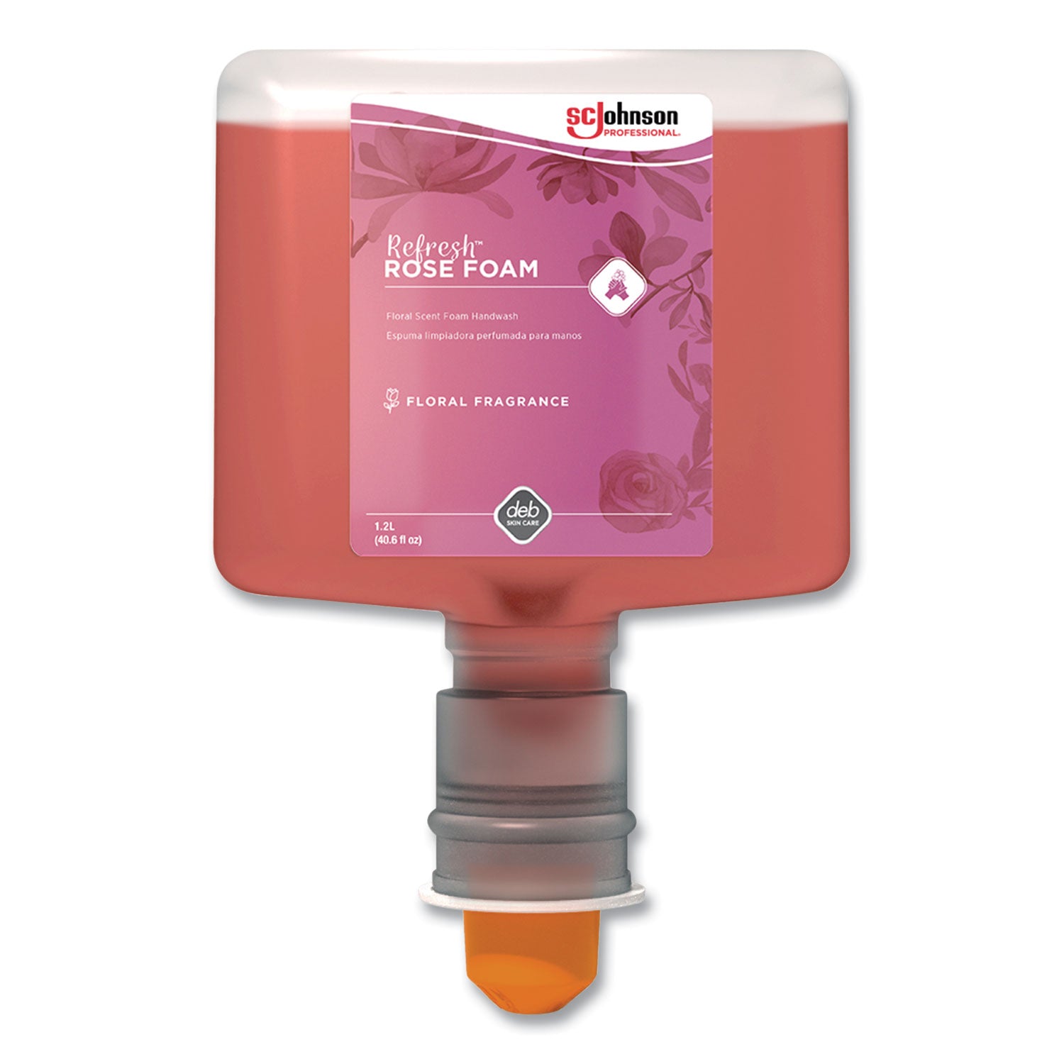 Rose Scent - 1.27 quart - Cartridge Dispenser - Dirt Remover - Skin, Washroom, Hand - Moisturizing - Pink - Anti-irritant - 3 / Carton