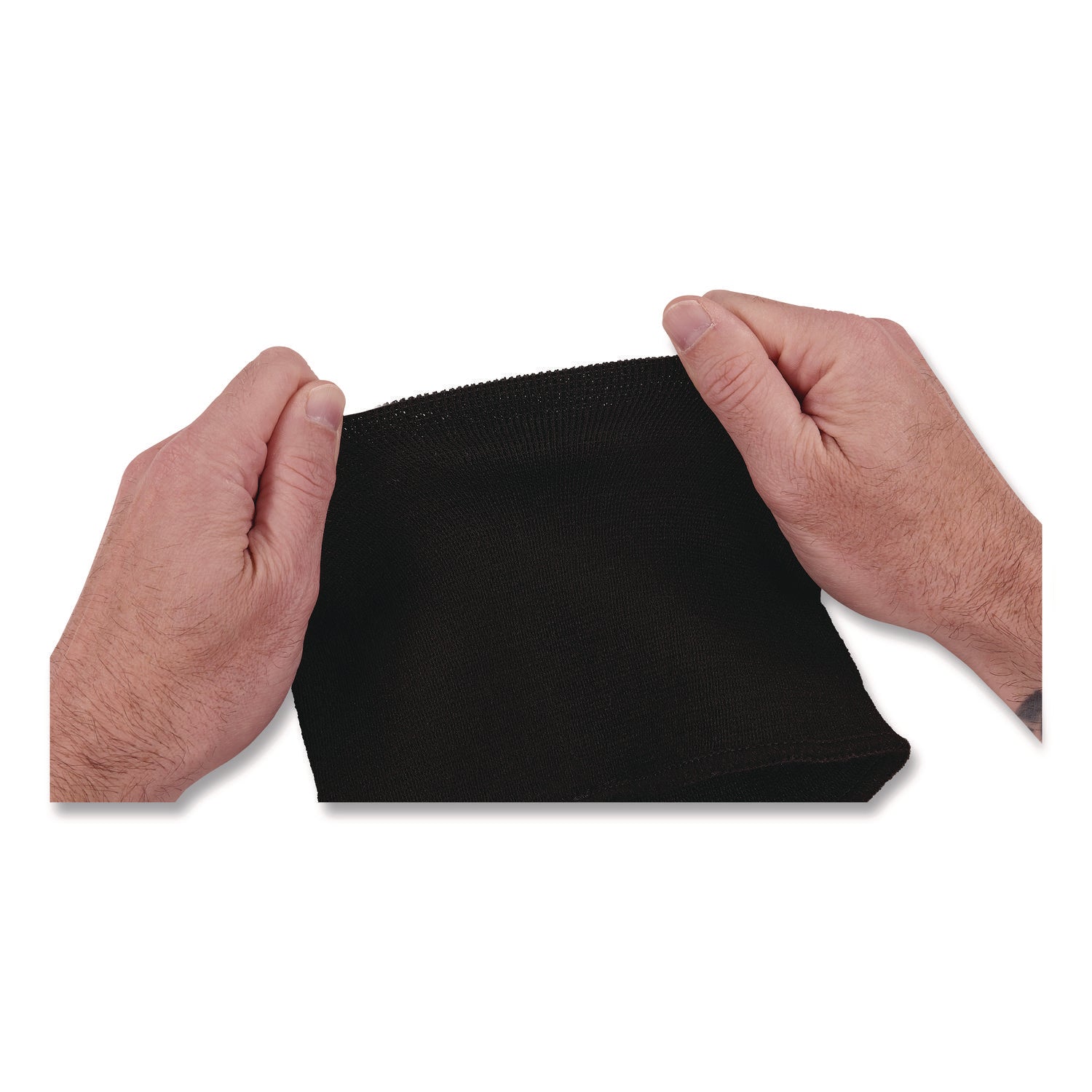 Polyester - Black - Half Cap Style, Stretchable - 1 Each