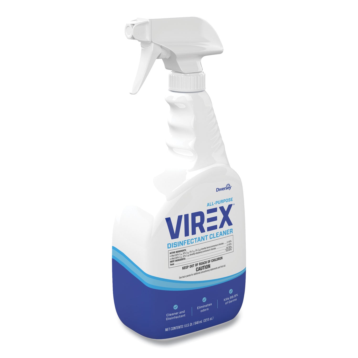 Virex All-Purpose Disinfectant Cleaner, Citrus Scent, 32 Oz Spray Bottle, 8/carton