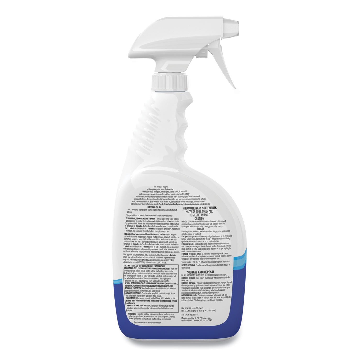 Virex All-Purpose Disinfectant Cleaner, Citrus Scent, 32 Oz Spray Bottle, 8/carton