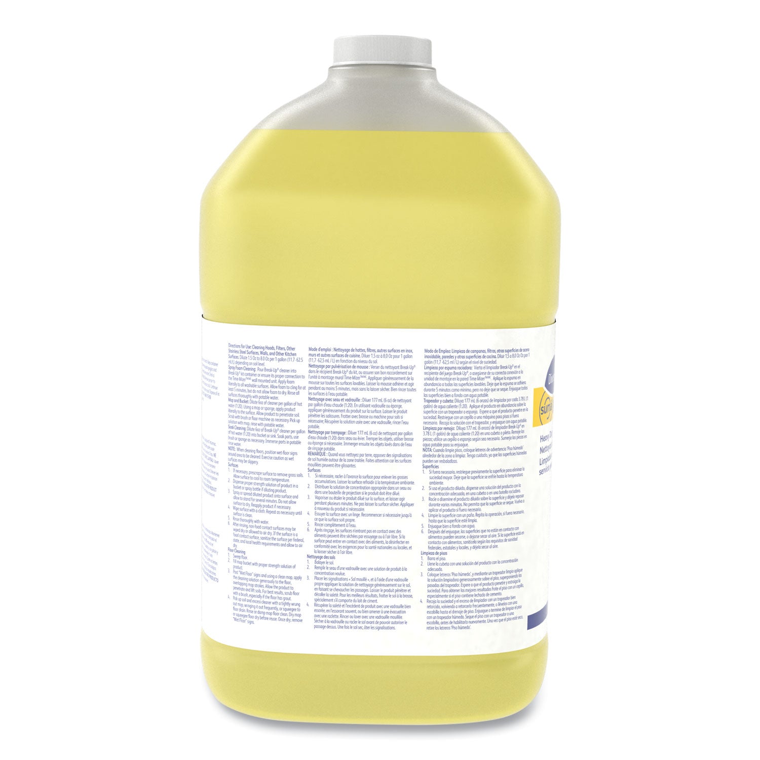 Suma Break-Up Ii D3.5 Heavy-Duty Foaming Grease-Release Cleaner, 128 Oz Bottle, 4/carton