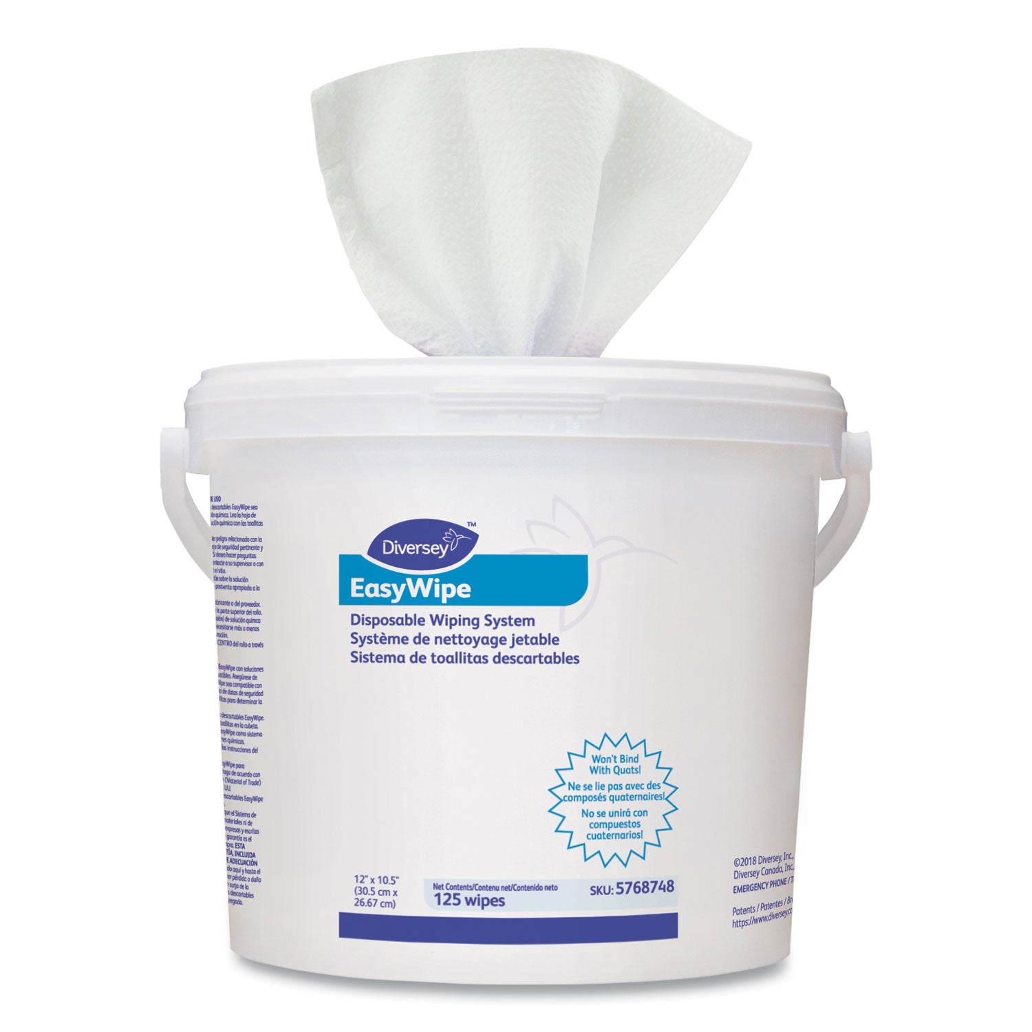 For Multi Surface, Multipurpose - Wipe - 12" Length x 10.50" Width - Recommended For: Dirt Remover, Dust Remover, Soil Remover - Disposable, Refillable, Pre-moistened - White - 6 / Carton