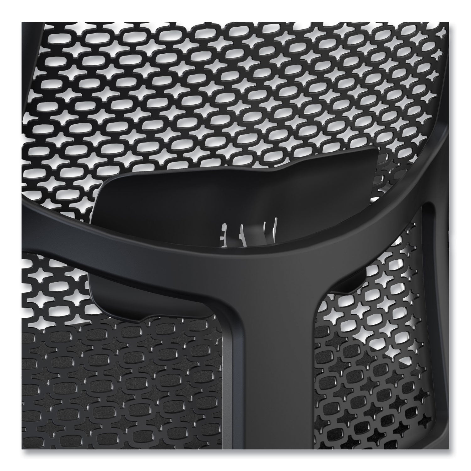 Black Frame Color - Mid Back - Black - Armrest - 1 Each