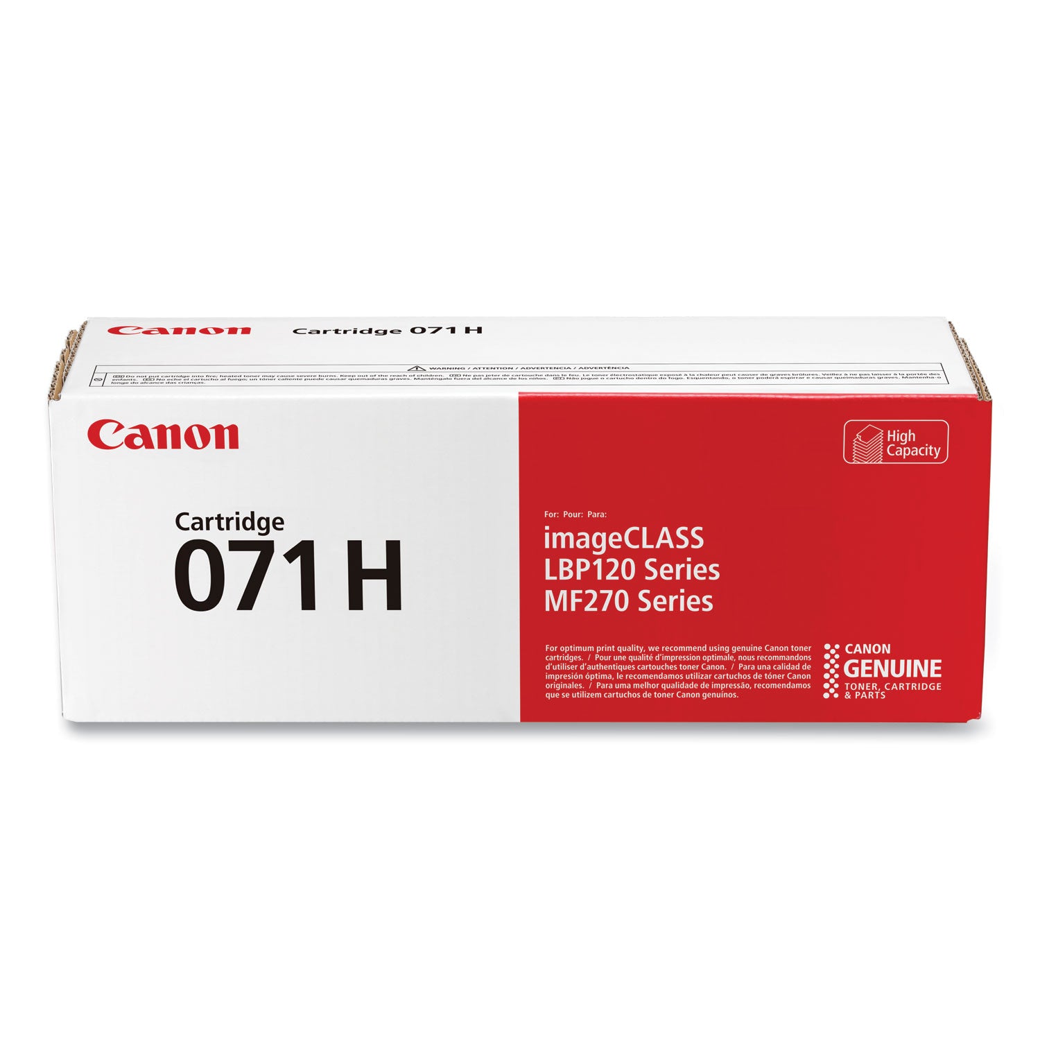 Canon 071H Original High Yield Laser Toner Cartridge - Black - 1 Pack
