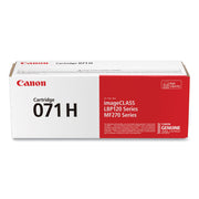 Canon 071H Original High Yield Laser Toner Cartridge - Black - 1 Pack