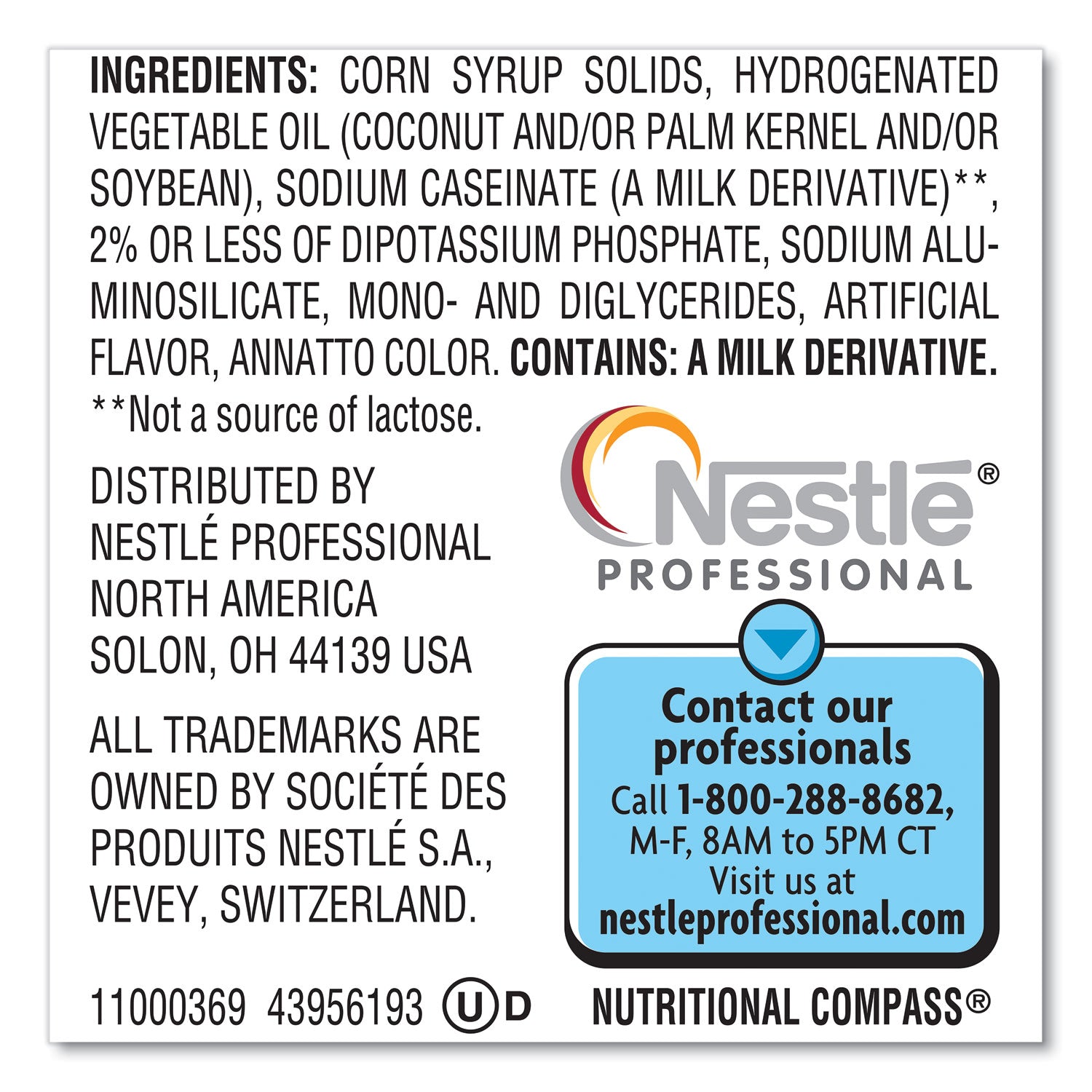 0.01 lb (0.11 oz) - 1 Serving - 1000 / Carton