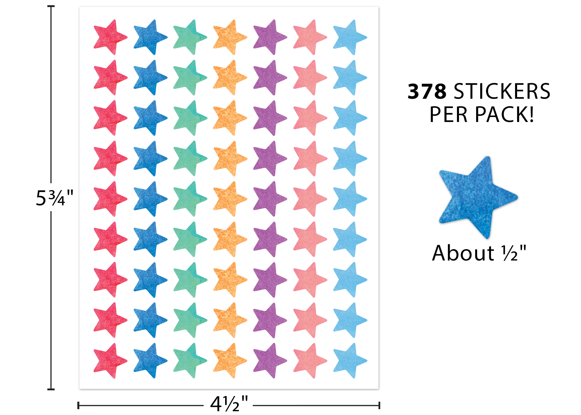Watercolor Stars Mini Stickers