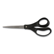 Fiskars Recycled All-purpose Scissors, Stainless Steel Blades, Straight Tip, Black, 1 Each