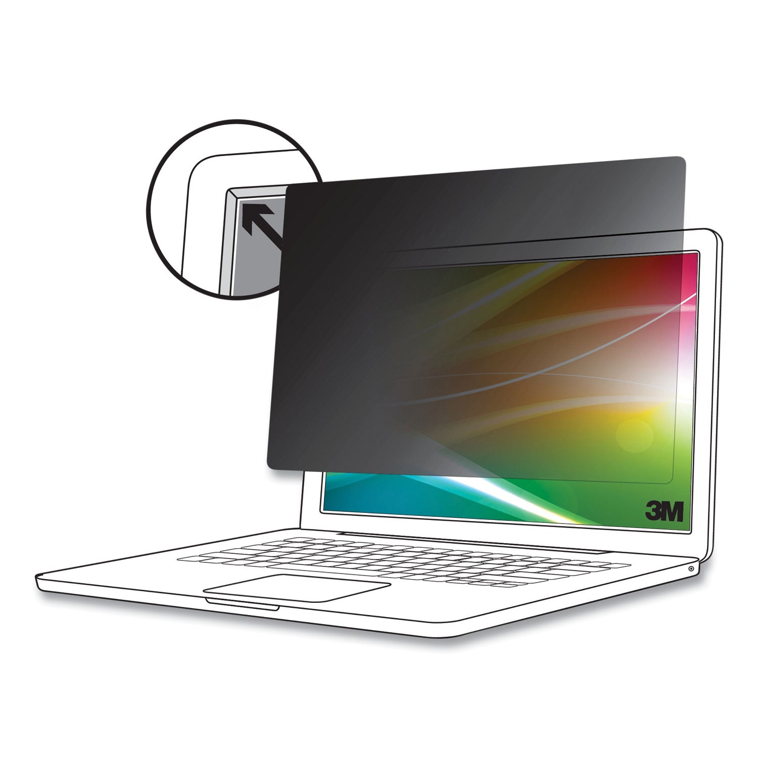Bright Screen Privacy Filter for 12.5" Widescreen Laptop, 16:09 Aspect Ratio