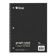 1-Subject Notebook, 4 x 4 Graph Ruled, Black