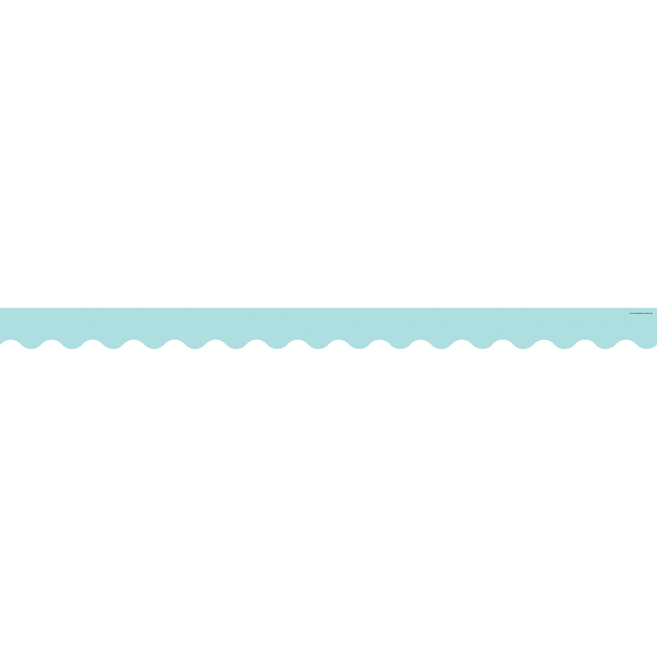 Pastel Blue Scalloped Border Trim, 35 Feet