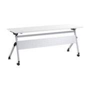 Bush Business Furniture Envision 72W Folding Training Table with Powered Grommets in White - 71.02" Width x 23.54" Depth x 29.62" Height