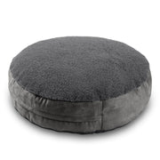 Jaxx Robbi Dog Bed Bean Bag – Round Bed with Machine Washable Cover and No-Slip Base - Supportive Memory Foam for Senior Dogs & Joint Pain Relief - Ultimate Comfort & Luxury - Small, Grey / Charcoal