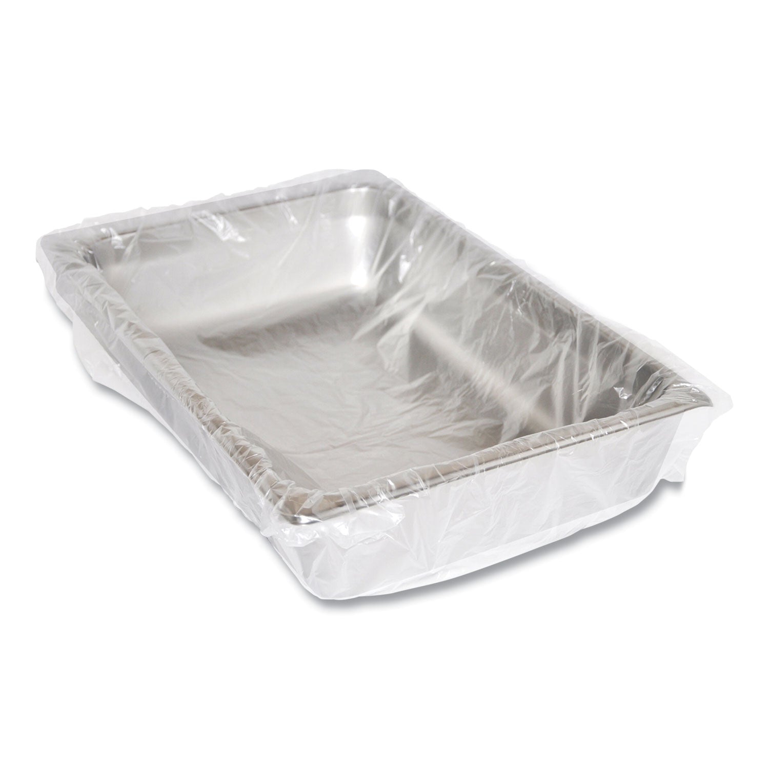Steam Pan Liners for 1/2-Size Pans, Includes Twist-Ties, 17" x 23.5", Clear, 250/Carton