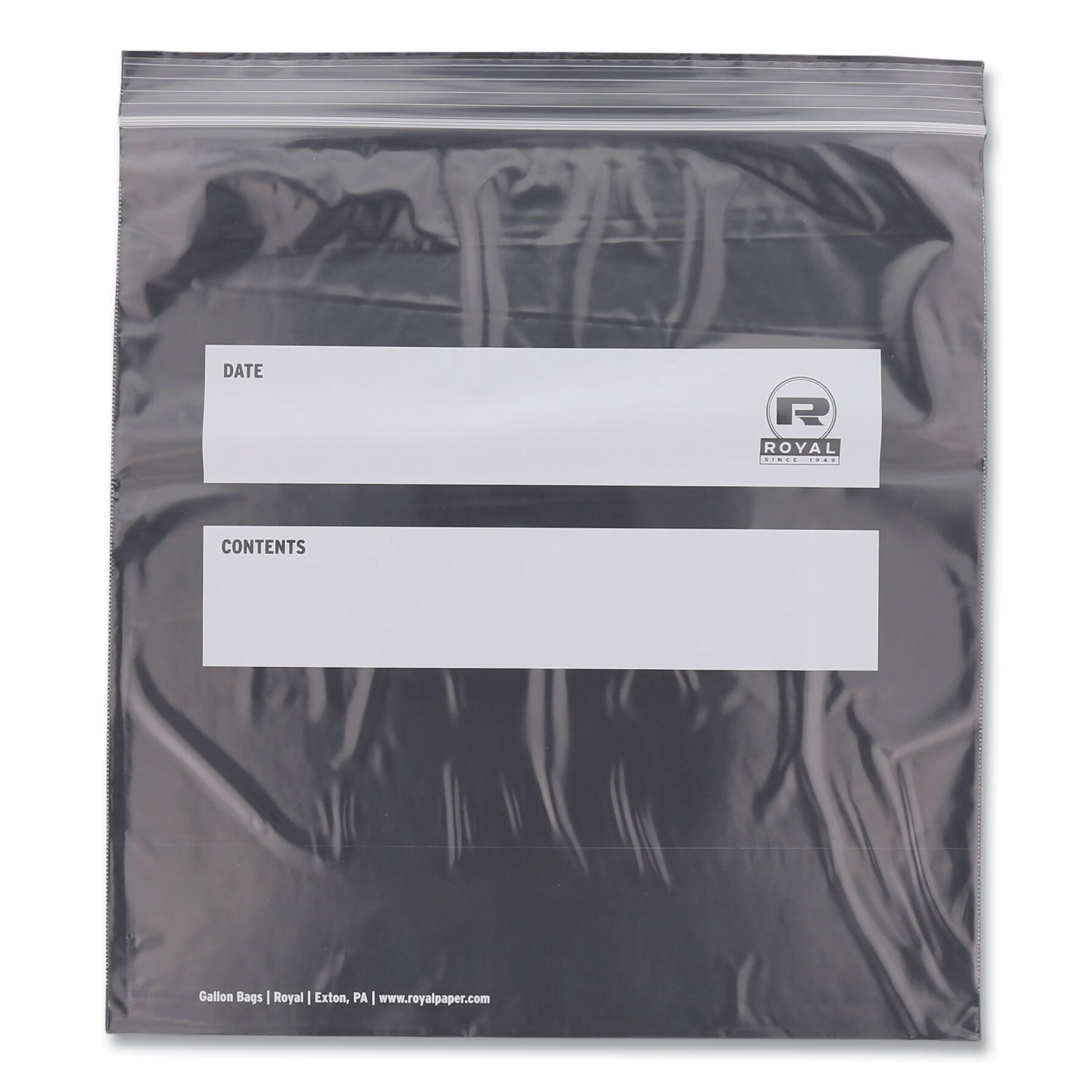 Zipper Bags, Gallon, 10.5" x 10.98", Clear, 250/Carton