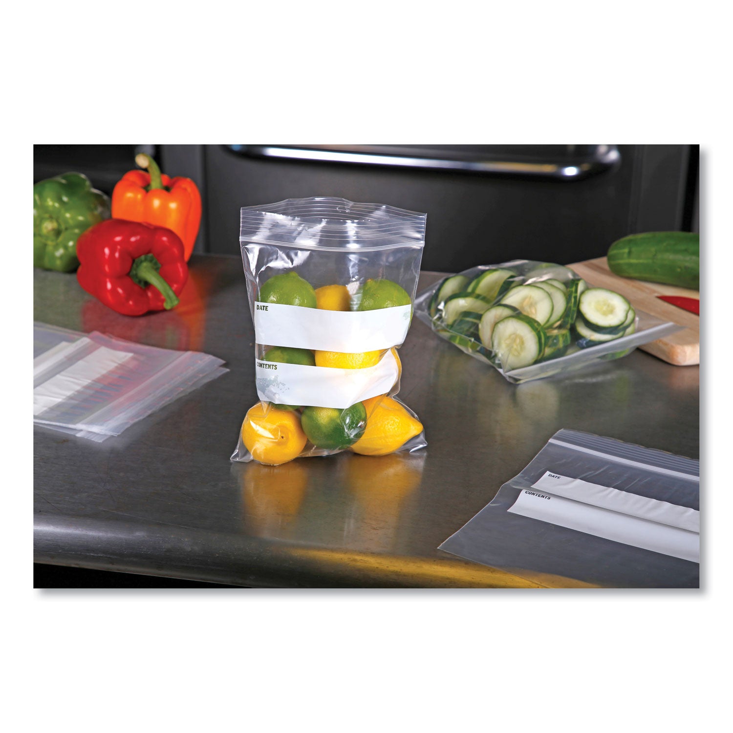 Zipper Bags, Quart, 7" x 7.99", Clear, 500/Carton