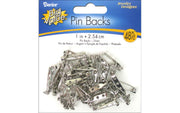 Nickel Plated Pin Back: 1 Inch
