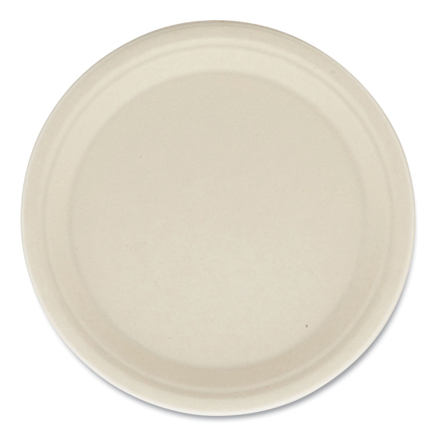 Bagasse PFAS-Free Dinnerware, Plate, Sugarcane, 10" dia, Tan, 500/Carton