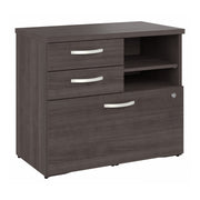 Bush Business Furniture Studio C Office Storage Cabinet with Drawers and Shelves in Storm Gray - 29.72" Width x 16.93" Depth x 25.98" Height