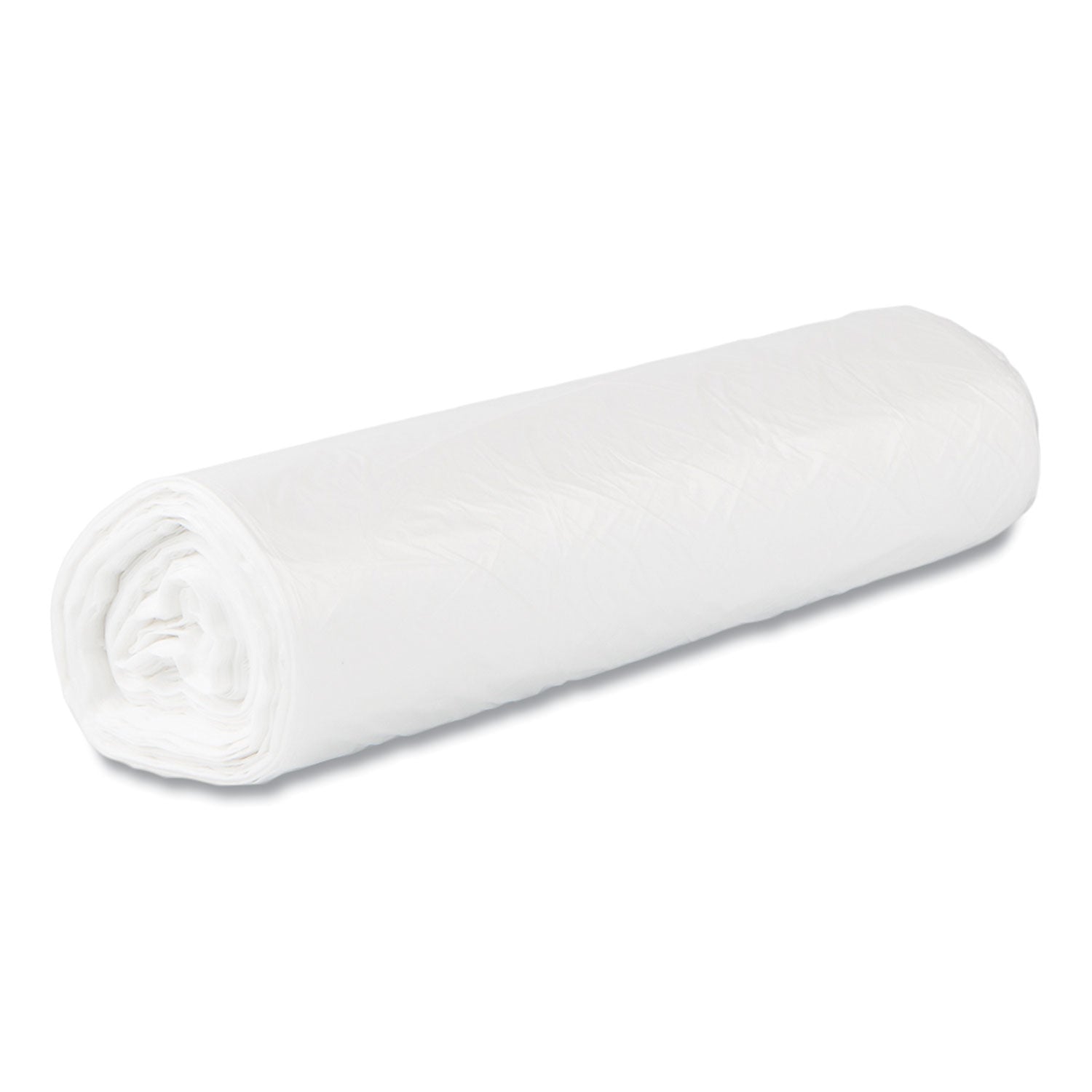 High-Density Commercial Can Liner Value Pack, 45 gal, 14 mic, 40" x 46", Natural, Interleaved Roll, 25 Bags/Roll, 10 Rolls/CT