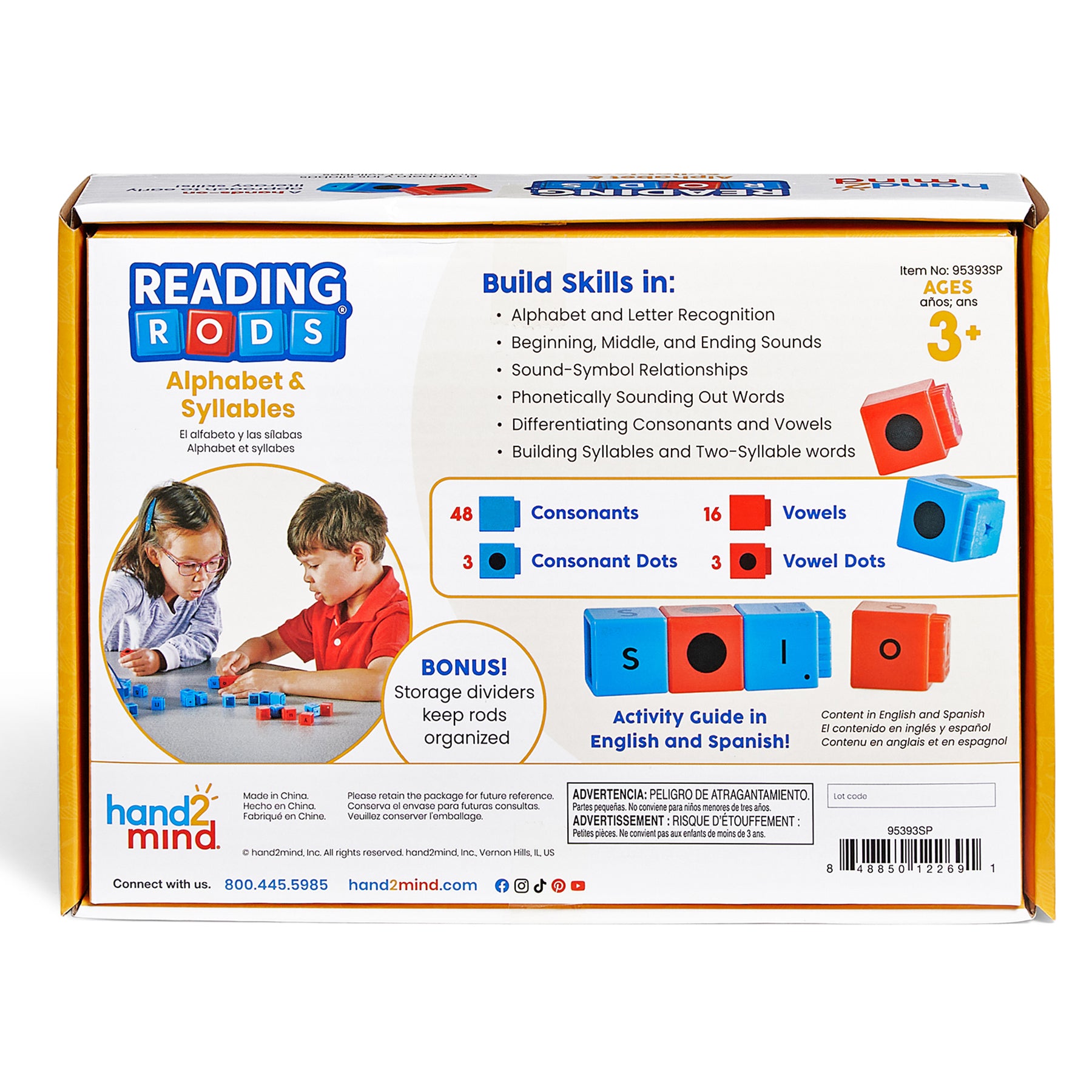 Reading Rods® in Spanish, Alphabet & Syllables