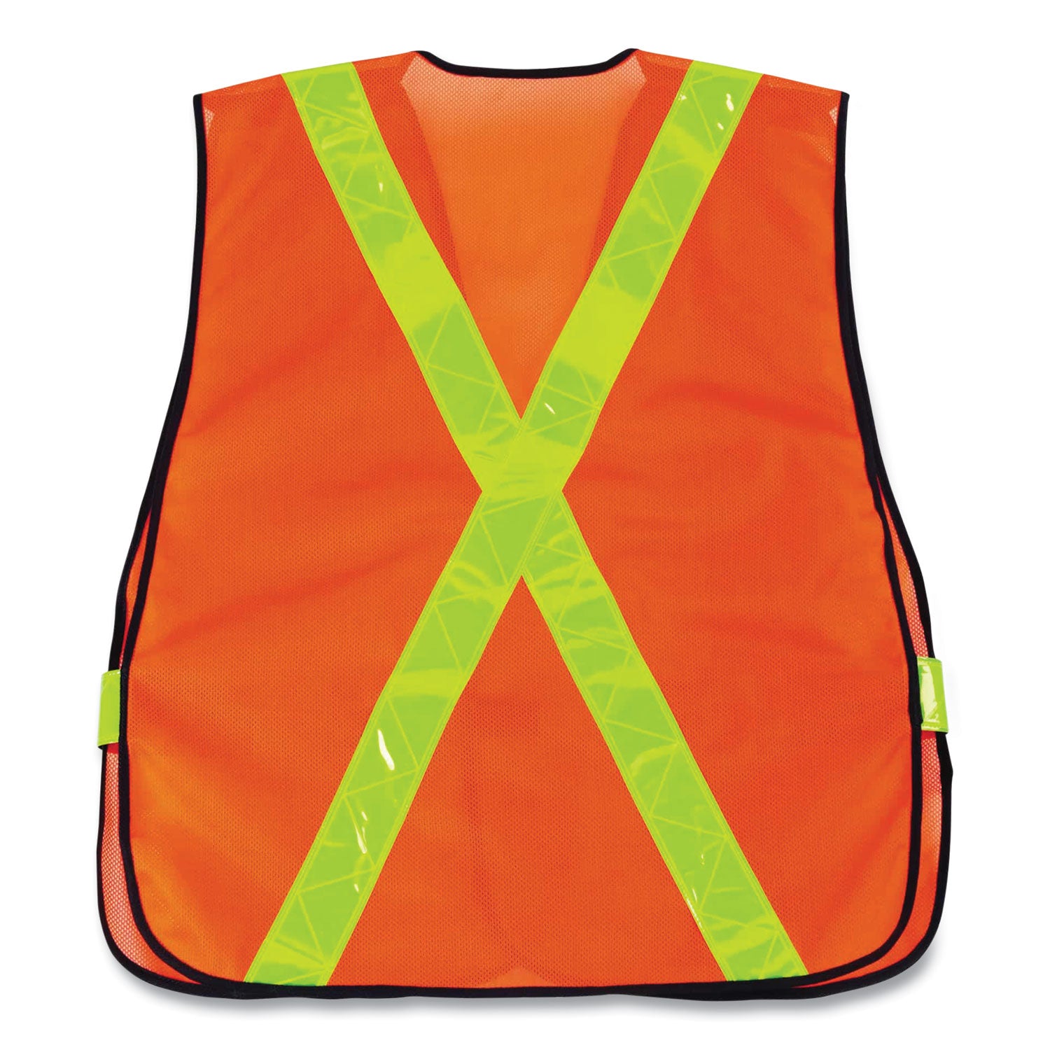 Ergodyne 8080BAX Non-Certified X-Back Vest, Hook & Loop Closure, Polyester Mesh, Orange, Reflective, 1 Each