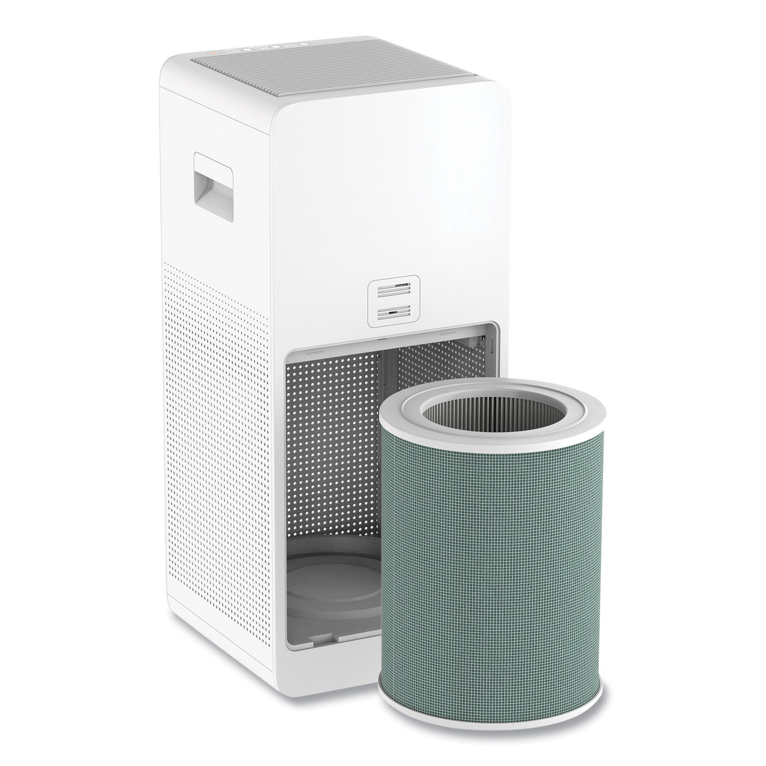 Activated Carbon, HEPA - Remove Allergens, Remove Pollen, Remove Dust, Remove Pet Dander, Remove Smoke - 100% Particle Removal Efficiency - 0.10 &micro;m Particles - 13.4" Height x 10.3" Width x 10.3" Depth - 1 Each