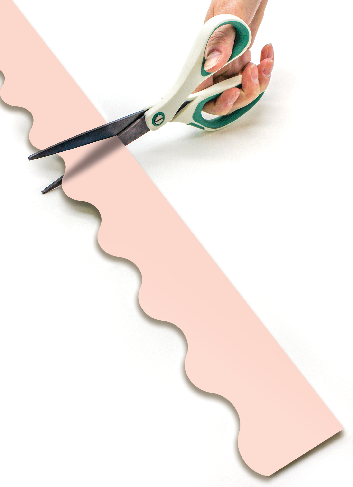 Blush Scalloped Rolled Border Trim