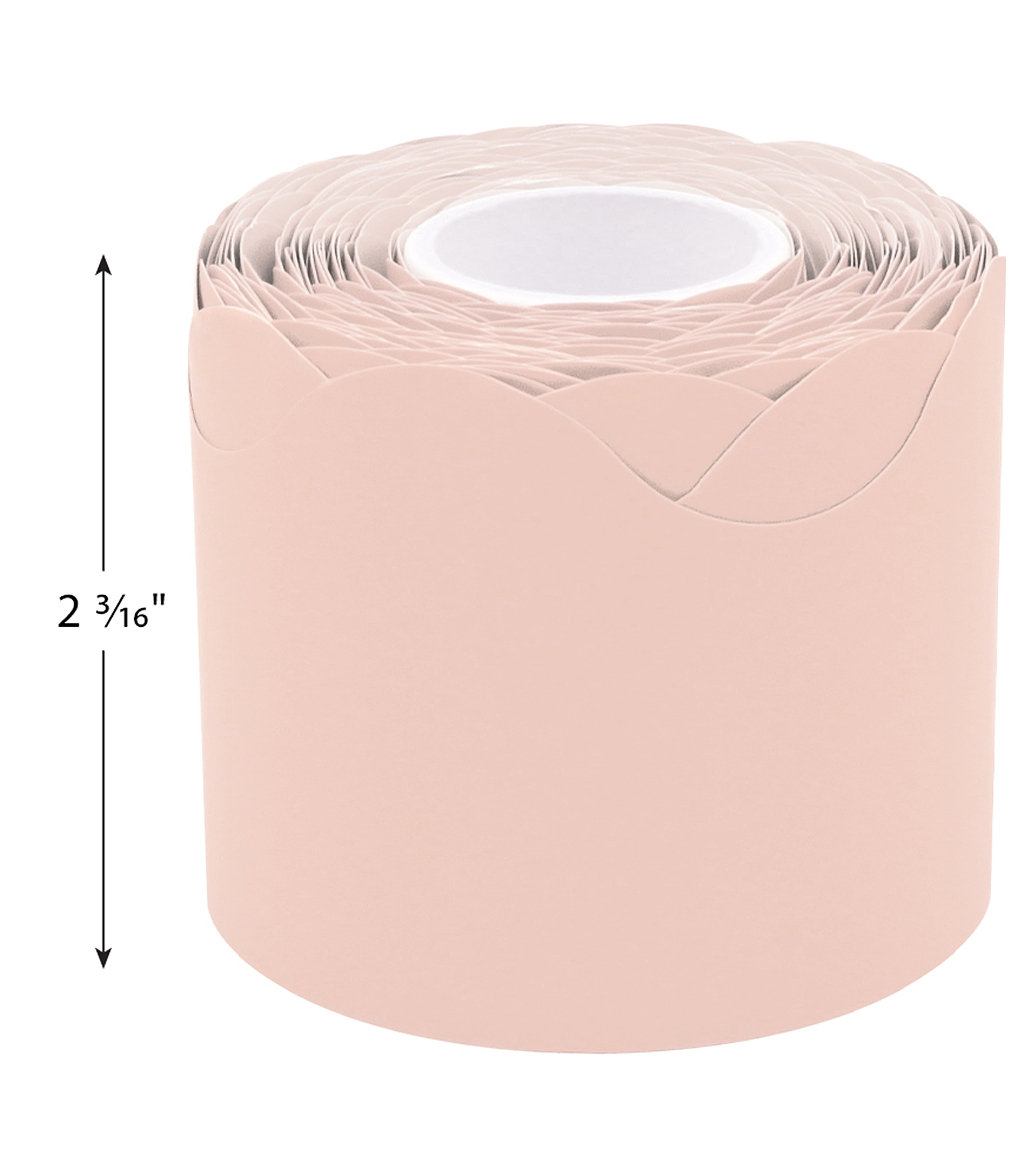 Blush Scalloped Rolled Border Trim