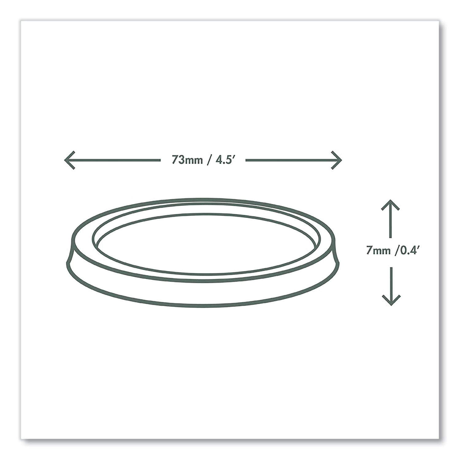Portion Pot Lids, Fits Vegware 2 oz to 4 oz Portion Pots, Plastic, Clear, 2,000/Carton