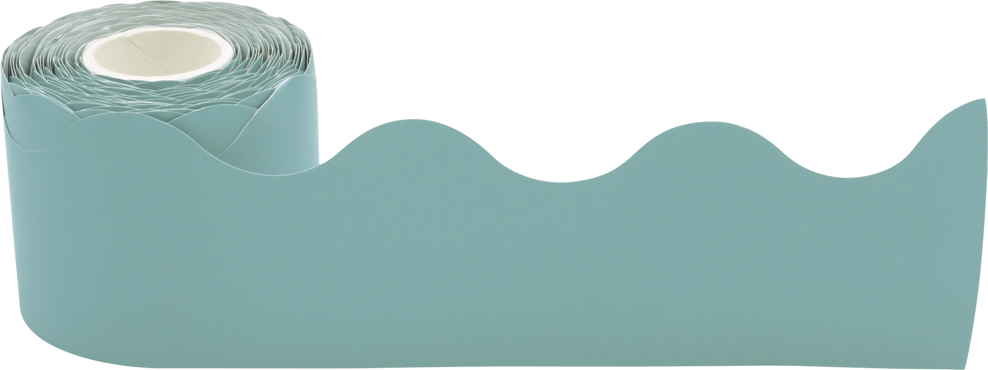 Calming Blue Scalloped Rolled Border Trim