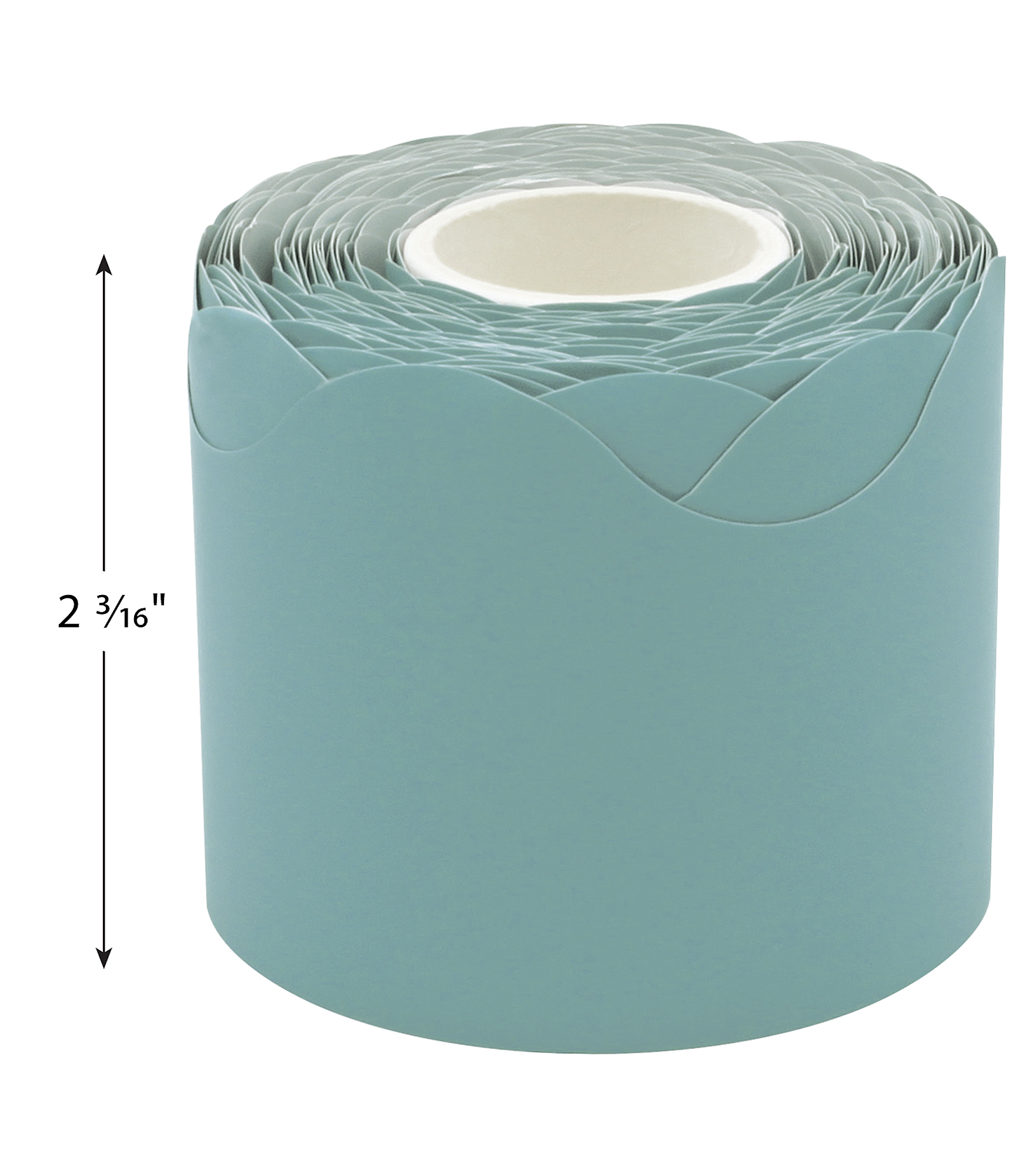 Calming Blue Scalloped Rolled Border Trim