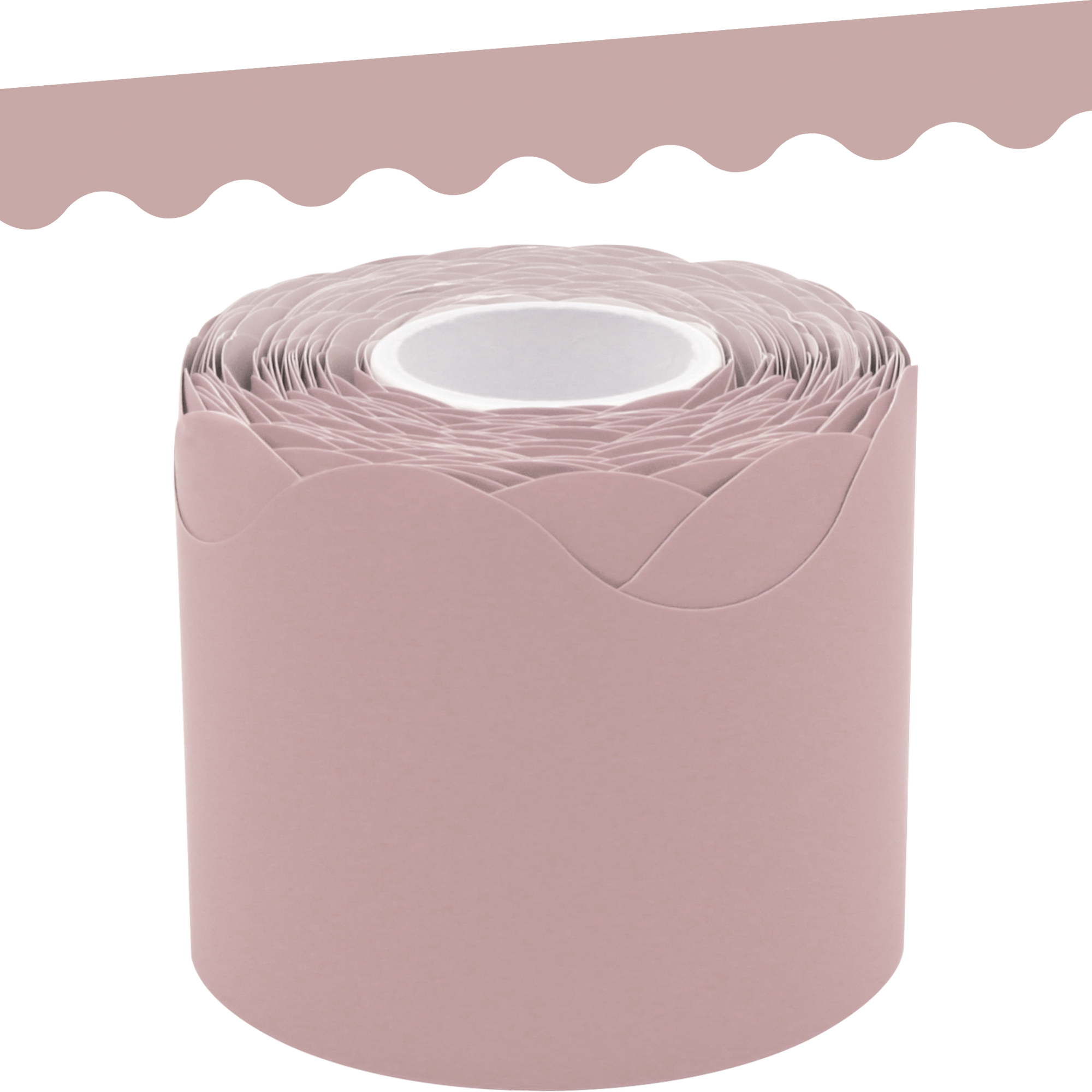Light Mauve Scalloped Rolled Border Trim