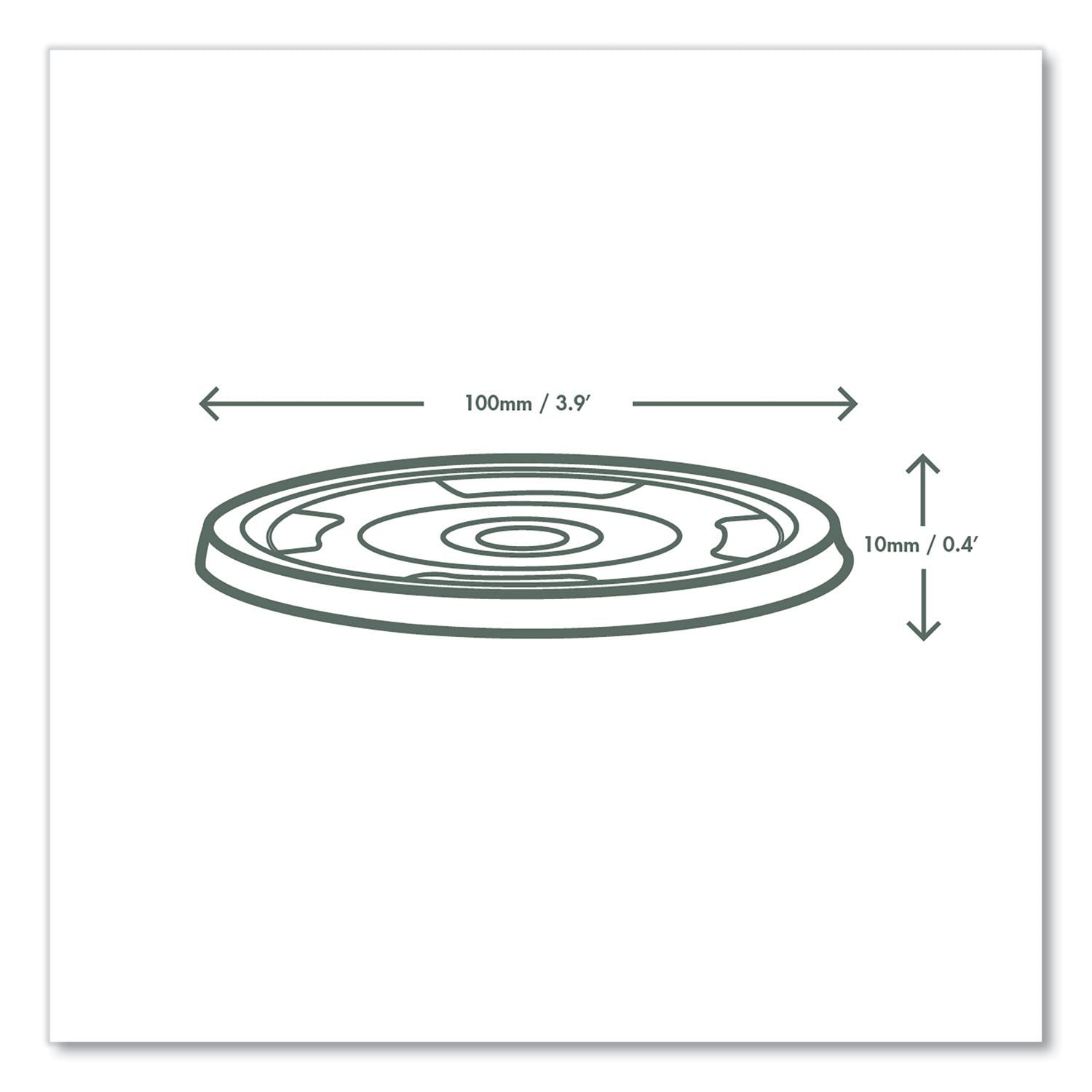 96 Series Cold Cup Lids, Fits Vegware 96-Series Cold Cups, Plastic, Clear, 1,000/Carton