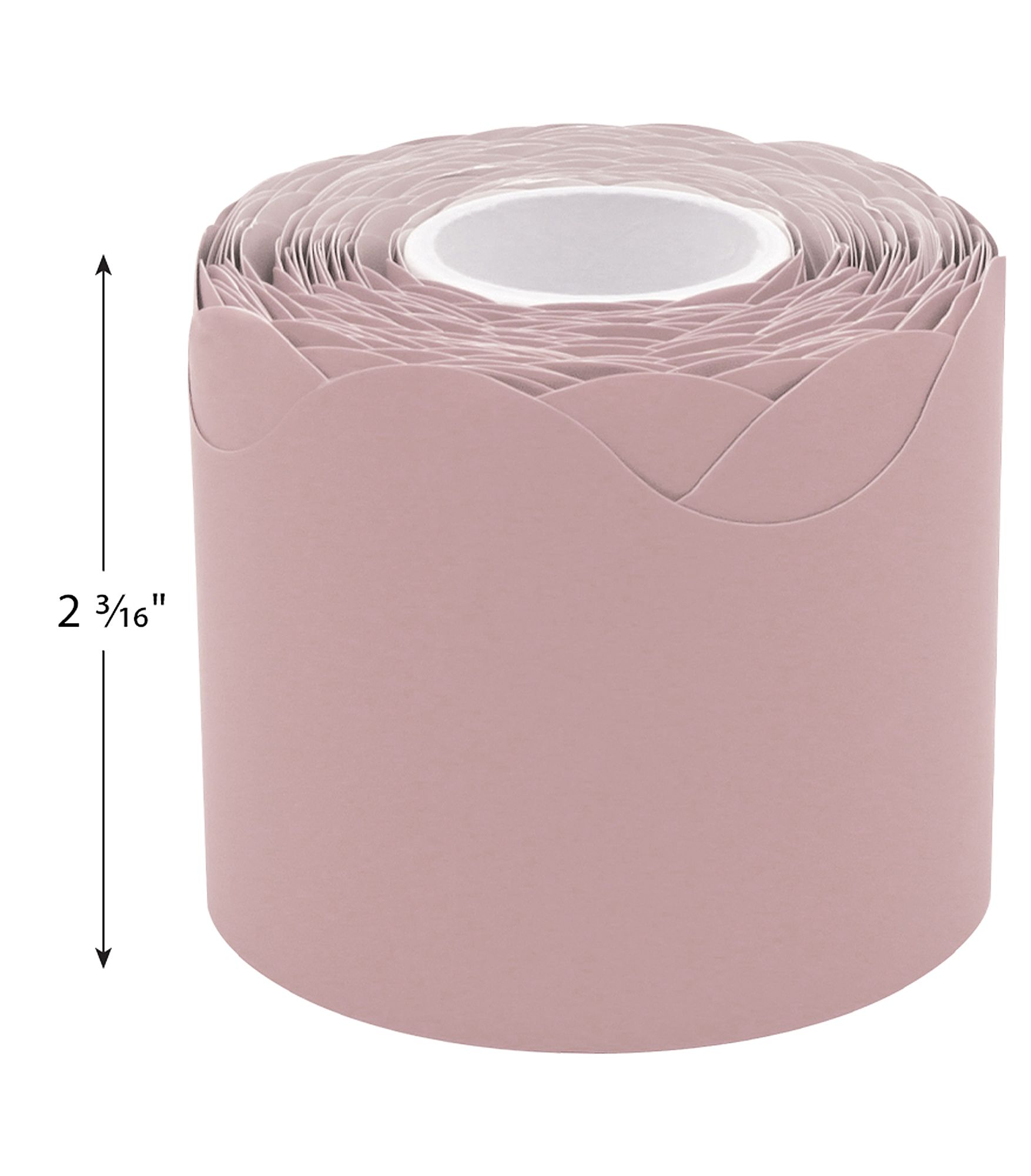 Light Mauve Scalloped Rolled Border Trim