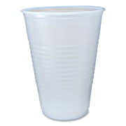 RK Ribbed Cold Drink Cups, 14 oz, Plastic, Clear, 50/Sleeve, 20 Sleeves/Carton