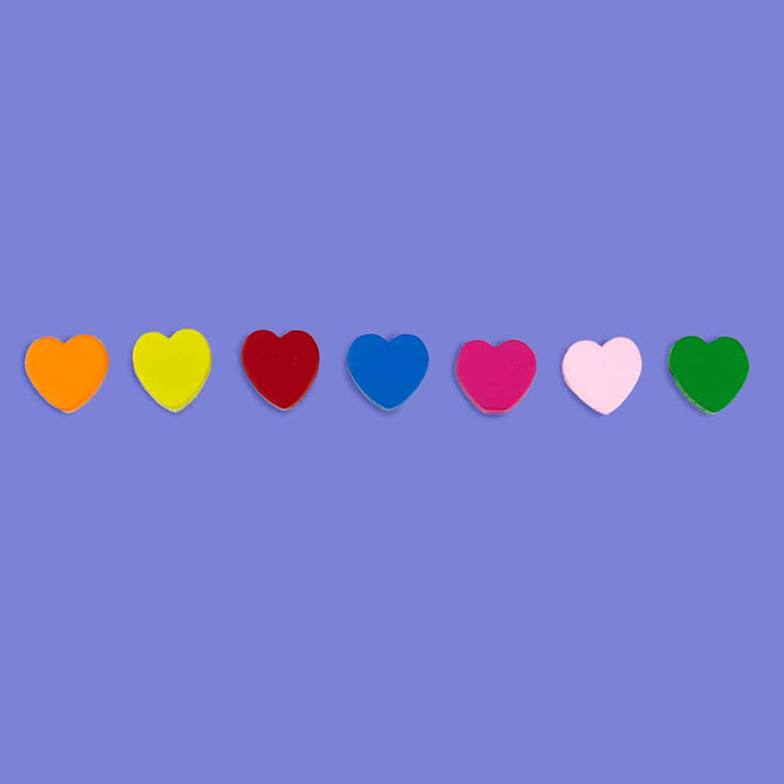 Wooden Colored Heart Beads, 125
