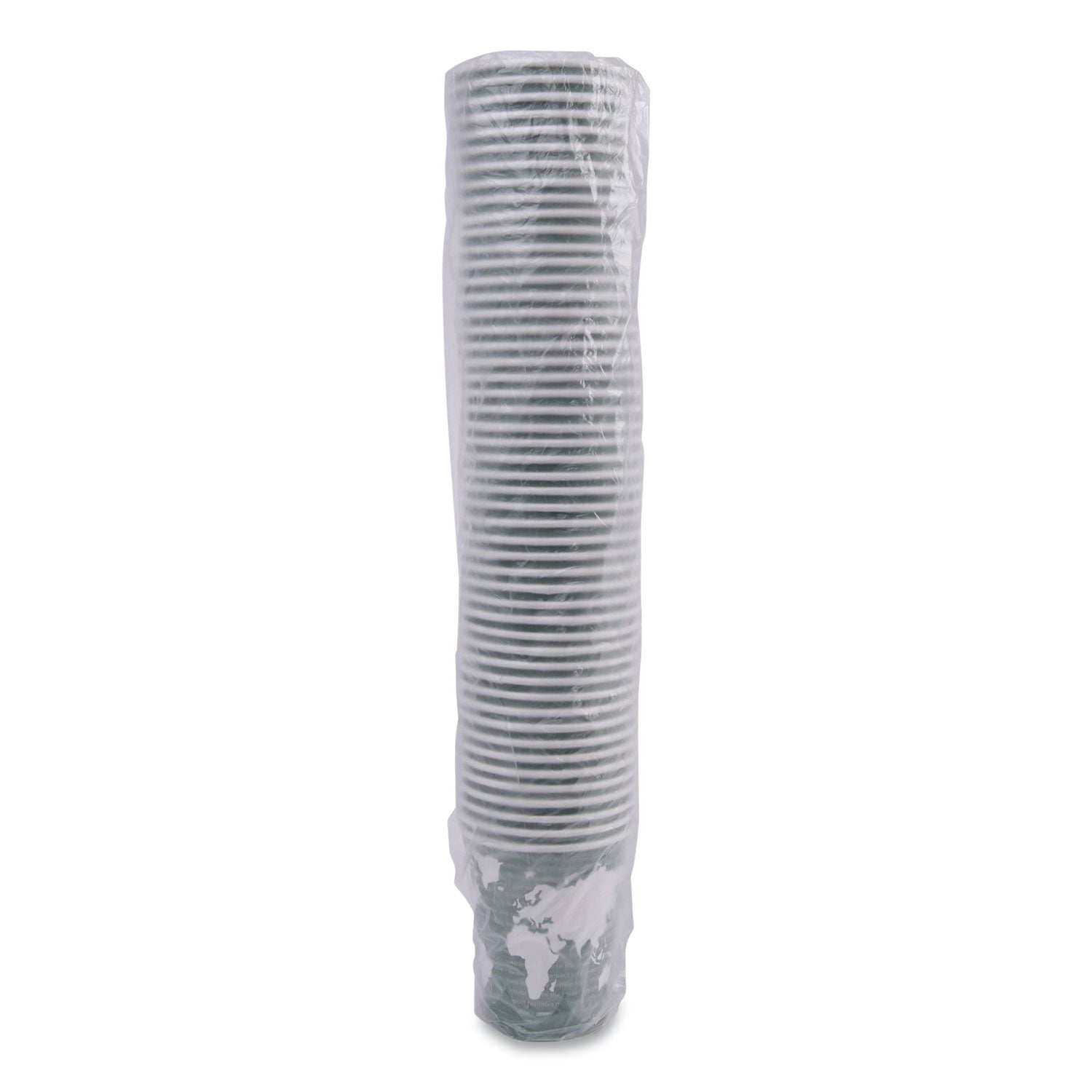 World Art Renewable and Compostable Hot Cups, 12 oz, Paper, Gray, 50/Pack