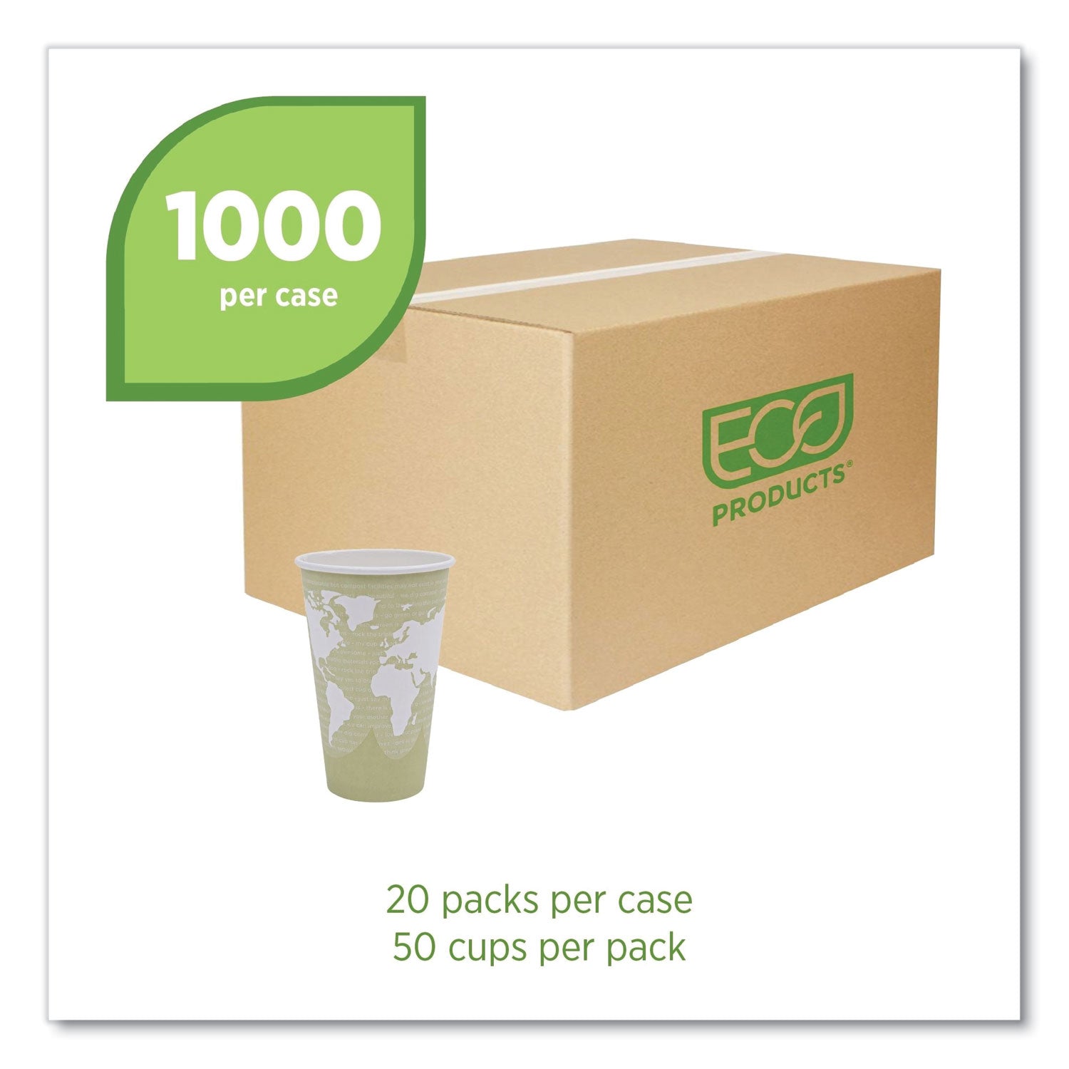 16 fl oz - Multi - Paper, Resin - Hot Drink - 50/Pack - 20 / Carton